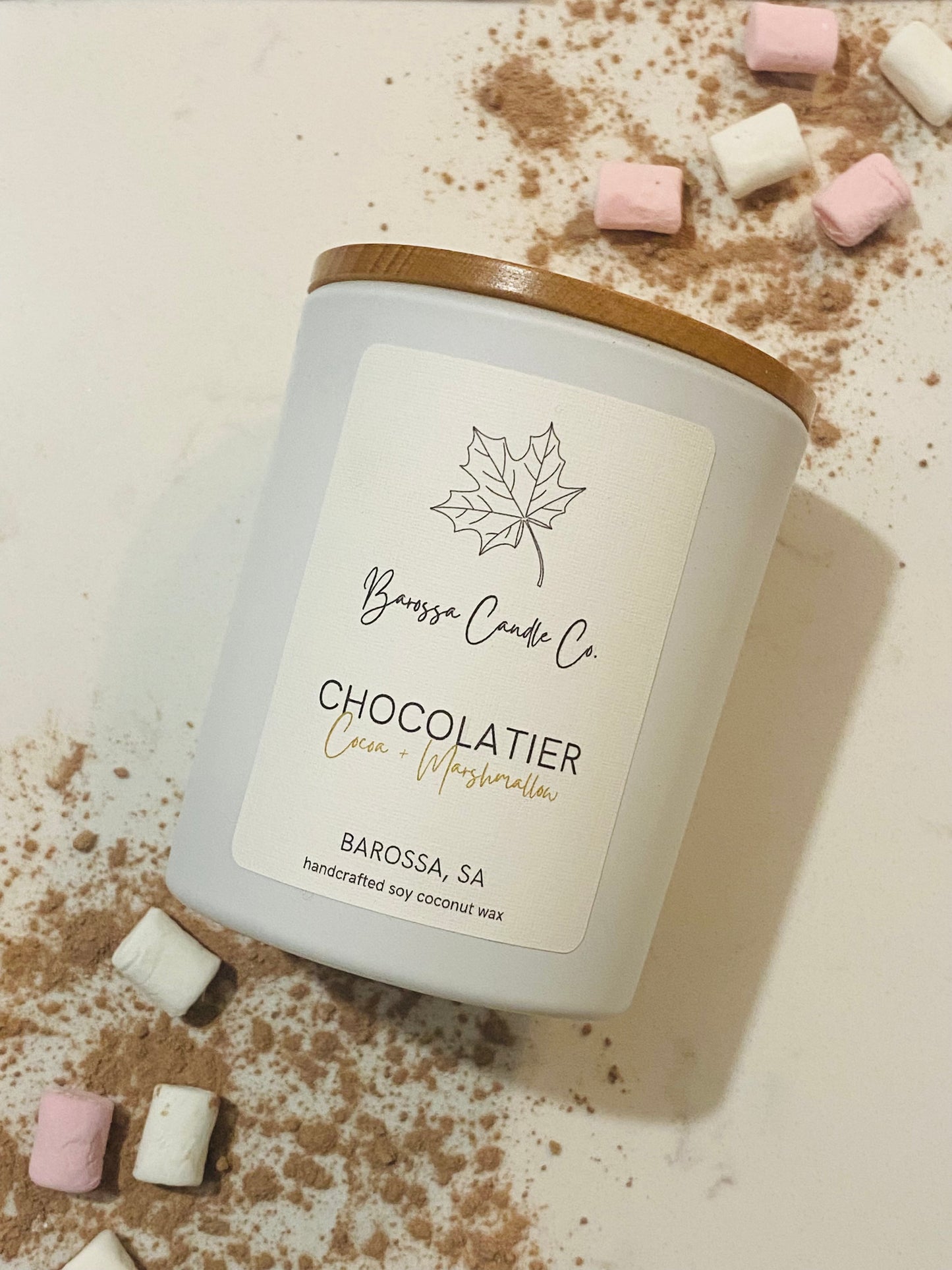 Chocolatier: Cocoa + Marshmallow Coconut Soy Candle