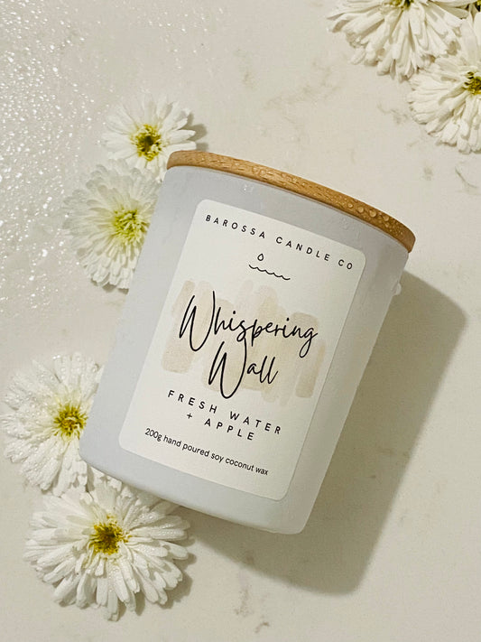 Whispering Wall: Fresh Water + Apple Coconut Soy Candle