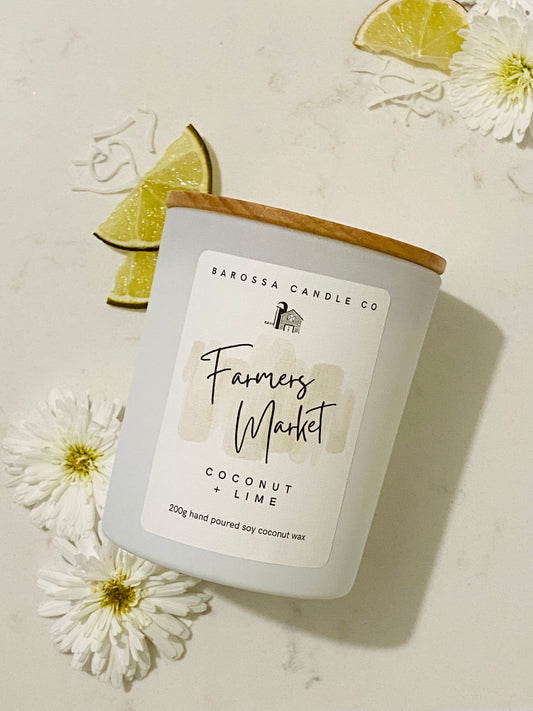 Farmers Market: Coconut + Lime Coconut Soy Candle