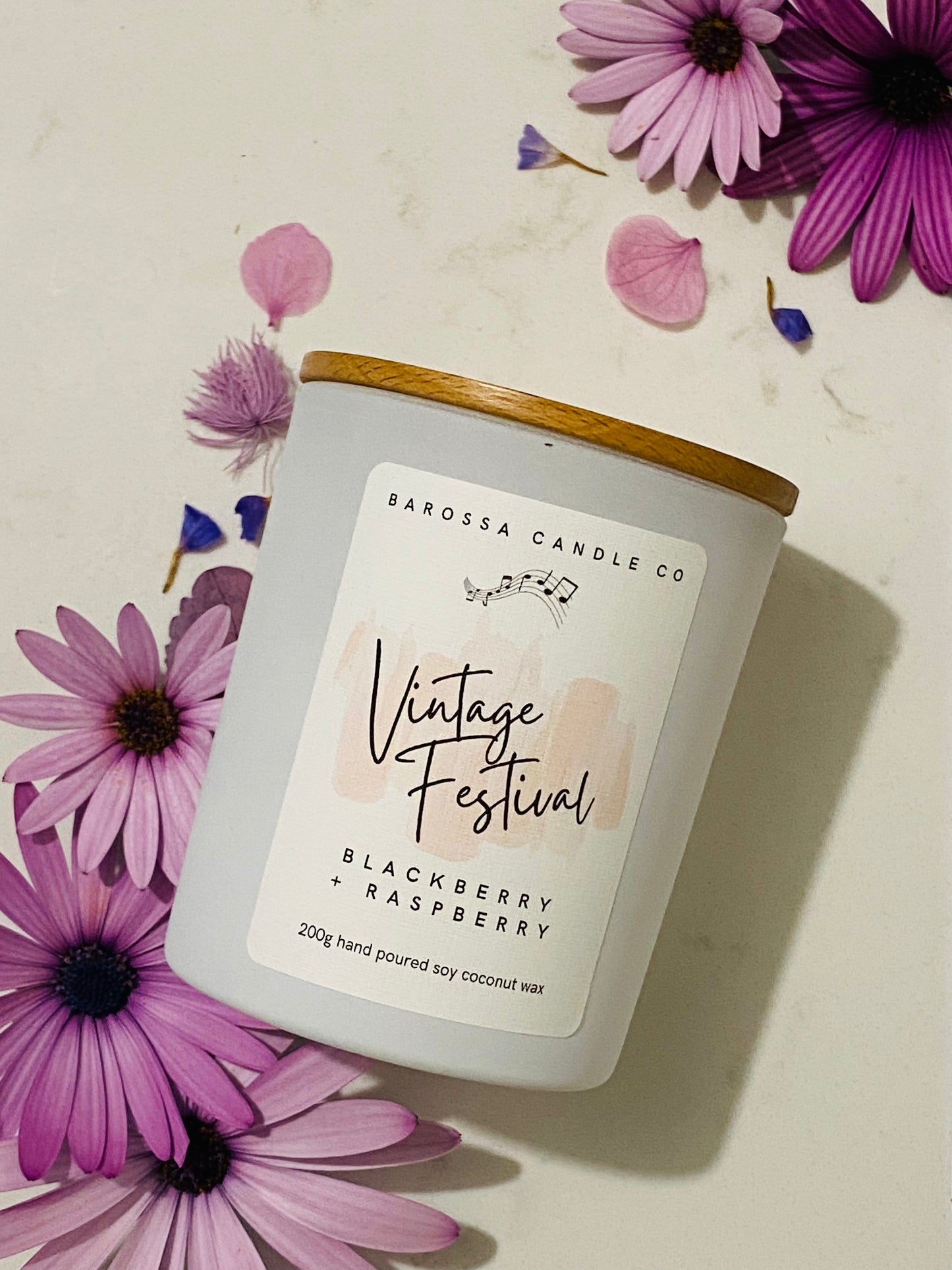 Vintage Festival: Blackberry + Raspberry Coconut Soy Candle