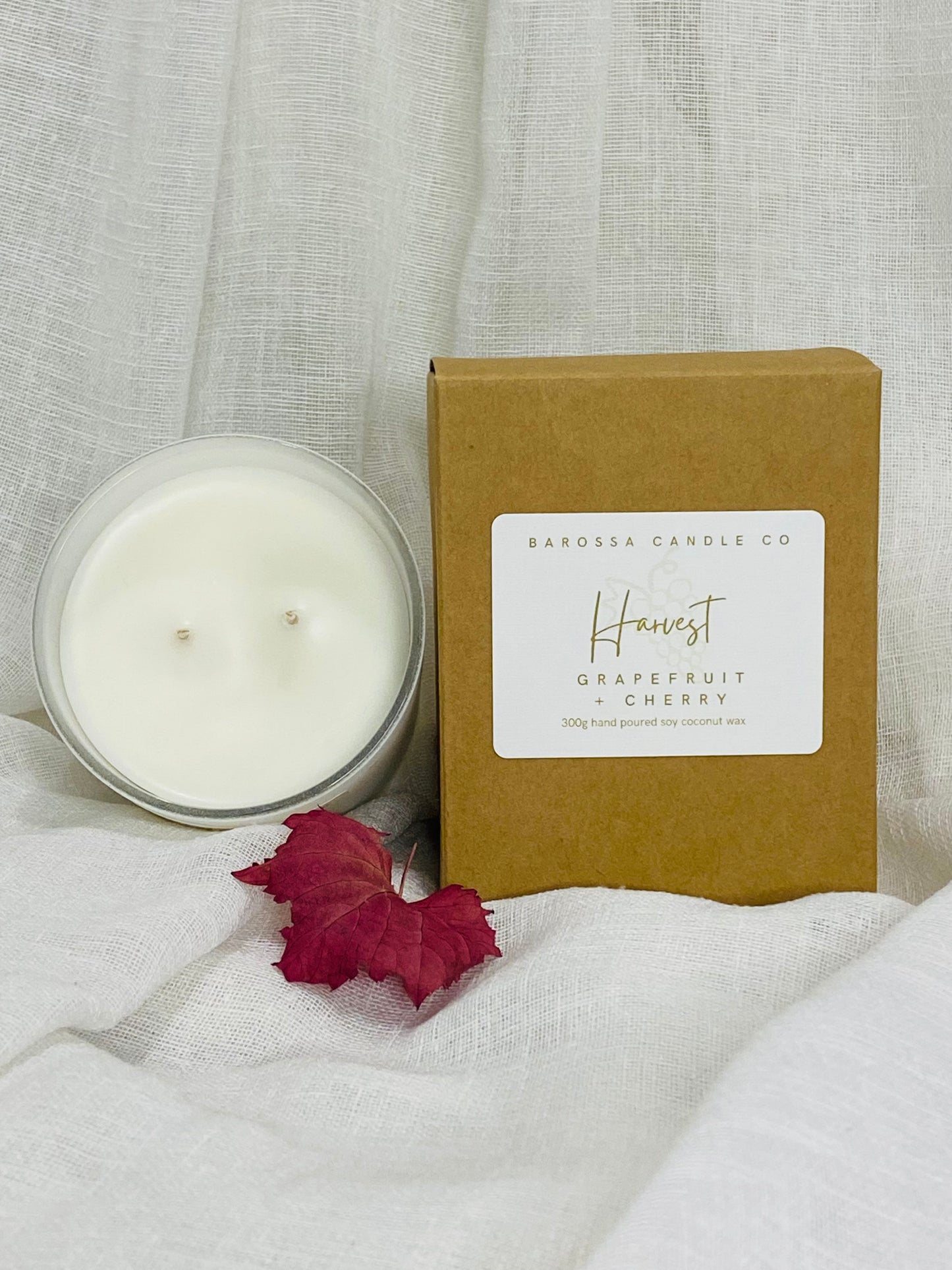 Harvest: Grapefruit + Cherry Coconut Soy Candle