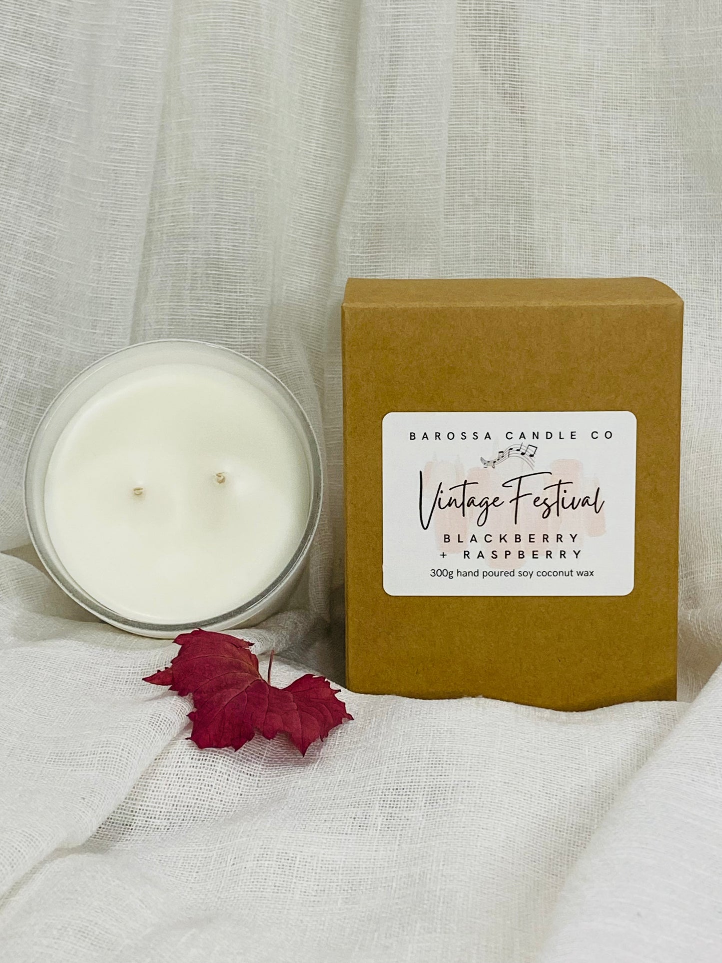 Vintage Festival: Blackberry + Raspberry Coconut Soy Candle